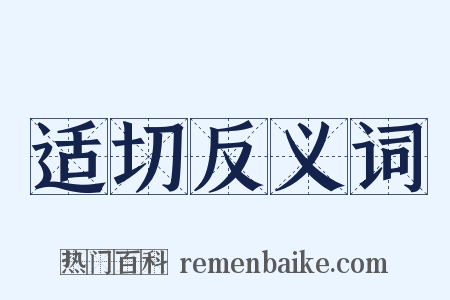 适切反义词是什么意思的图片